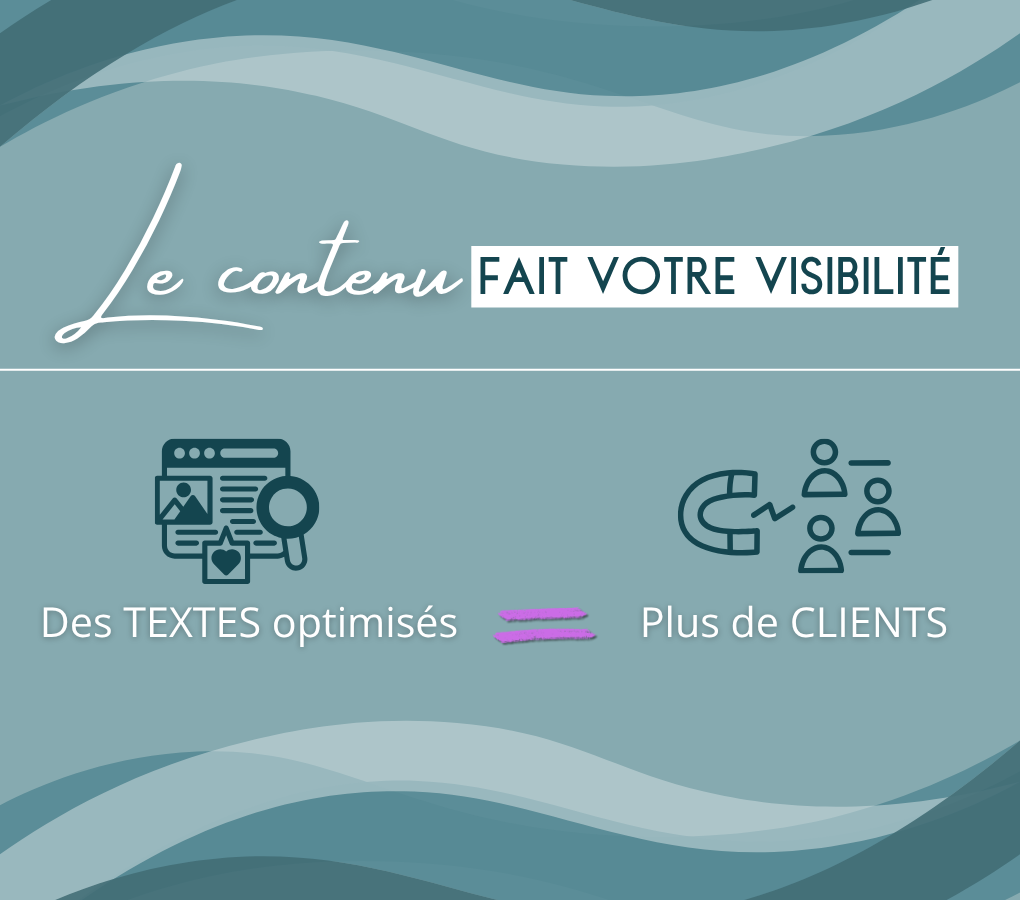 Visuel illustrant l'importance des textes optimisés pour la visibilité d'un site internet sur Google